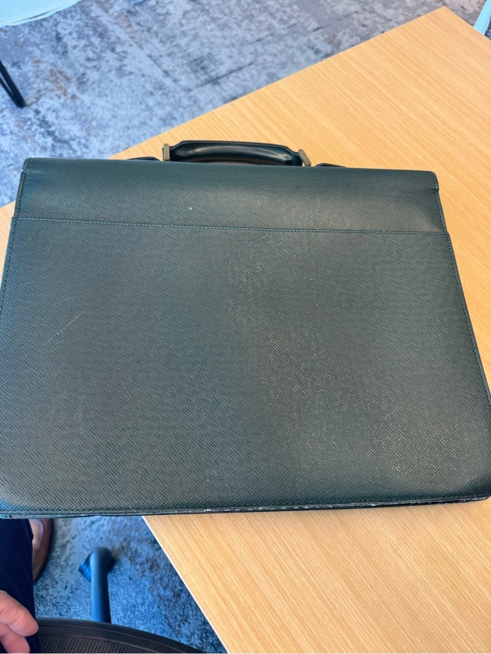 3 - Authentic Louis Vuitton Briefcases 2 Epi (Black and Cognac) 1 Taiga Green